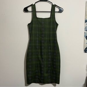plaid bodycon dress
